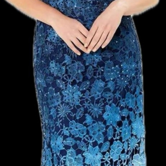 Elegant Lace Overlay Dress Plus Size Custom Wedding Mother Of Bride - Picture 4 of 11